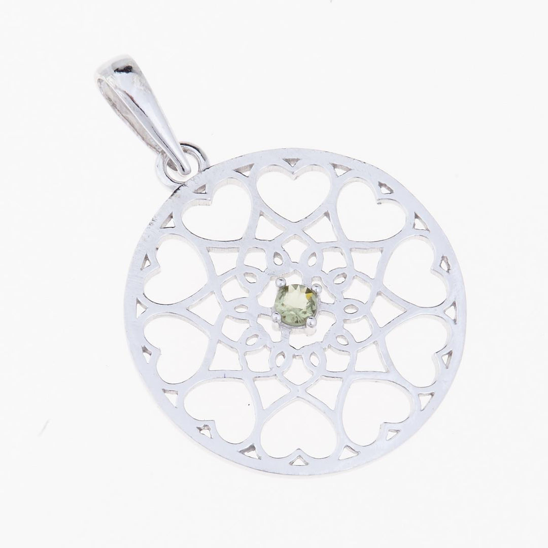 Stříbrný přívěsek s vltavínem