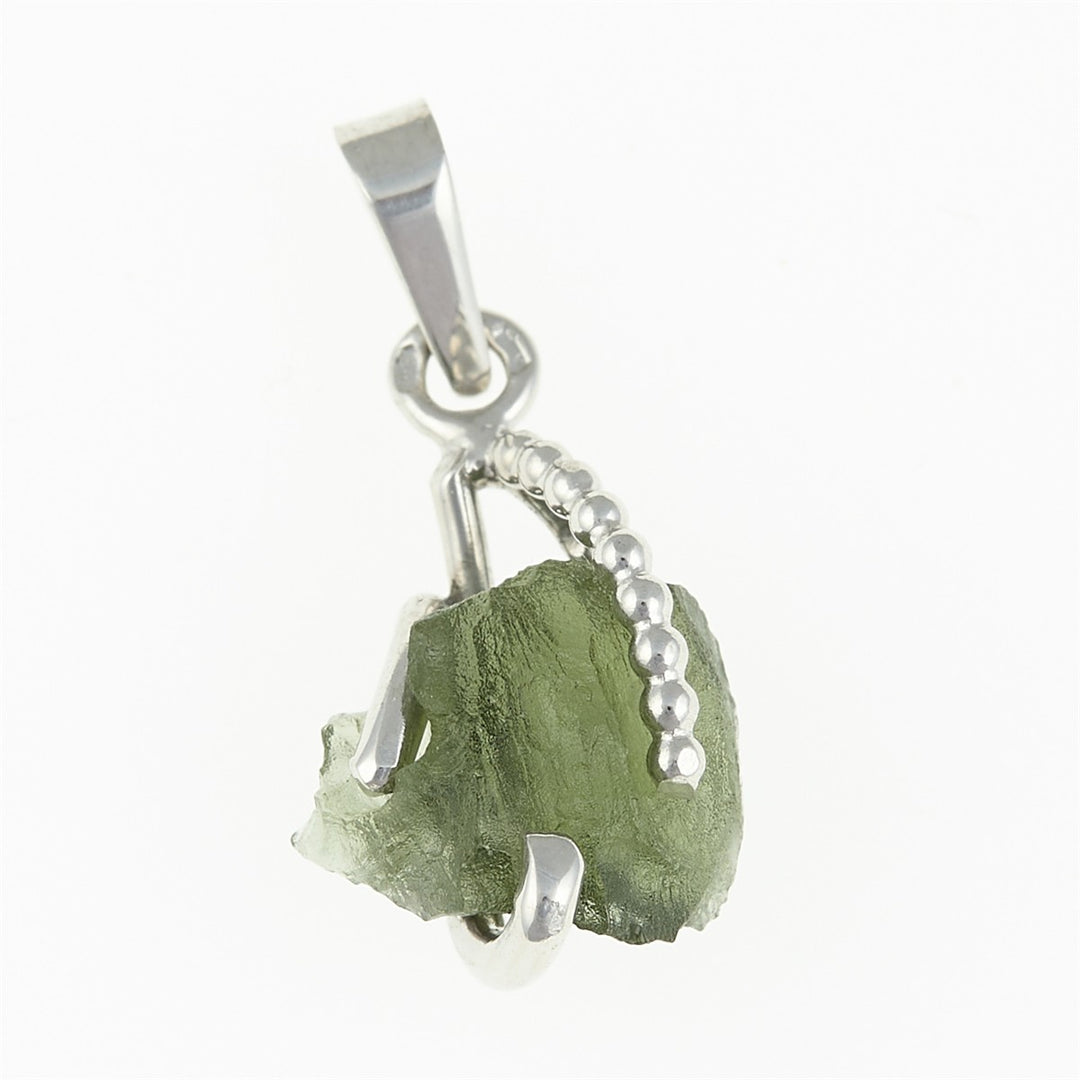Stříbrný přívěsek s přírodním vltavínem