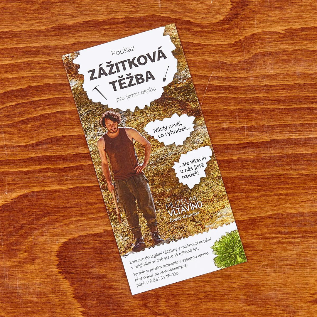 Dárkový poukaz - zážitková těžba - pro jednu osobu